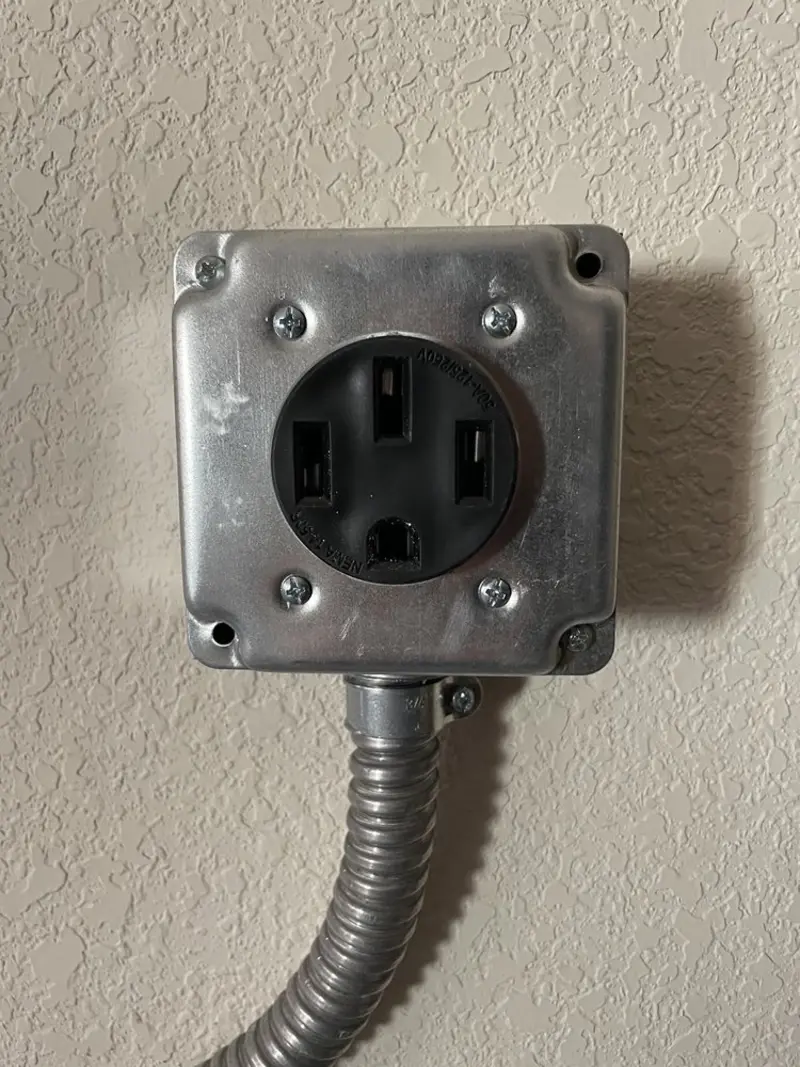 NEMA 14-50 outlet installed for Smart Home Electrical in Bayou Blue